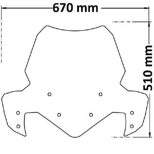 Parabrisas integral con aletas laterales Benelli TRK 702 2023- Â· 3